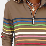 Women's Zip Jumper Quarter Zip Pullover Relaxed Fit