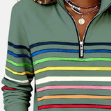 Women's Zip Jumper Quarter Zip Pullover Relaxed Fit