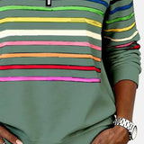 Women's Zip Jumper Quarter Zip Pullover Relaxed Fit