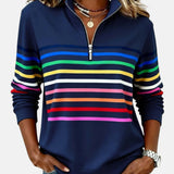 Women's Zip Jumper Quarter Zip Pullover Relaxed Fit