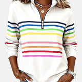 Women's Zip Jumper Quarter Zip Pullover Relaxed Fit