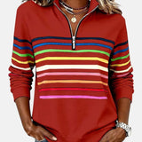 Women's Zip Jumper Quarter Zip Pullover Relaxed Fit