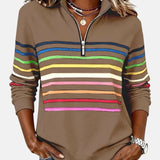 Women's Zip Jumper Quarter Zip Pullover Relaxed Fit
