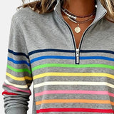 Women's Zip Jumper Quarter Zip Pullover Relaxed Fit