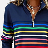 Women's Zip Jumper Quarter Zip Pullover Relaxed Fit