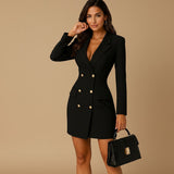 Tailored Double Breasted Blazer Mini Dress
