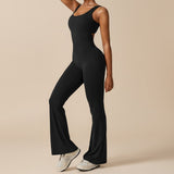 Sleeveless Sculpting Flared Leg Jumpsuit