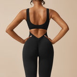 Sleeveless Sculpting Flared Leg Jumpsuit