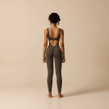 Sleeveless Sculpting Flared Leg Jumpsuit