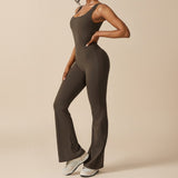 Sleeveless Sculpting Flared Leg Jumpsuit