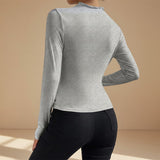 Asymmetrical Ruched Long Sleeve Fitted Top