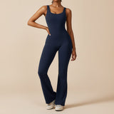 Sleeveless Sculpting Flared Leg Jumpsuit