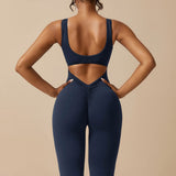 Sleeveless Sculpting Flared Leg Jumpsuit