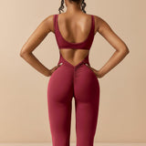 Sleeveless Sculpting Flared Leg Jumpsuit