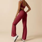 Sleeveless Sculpting Flared Leg Jumpsuit